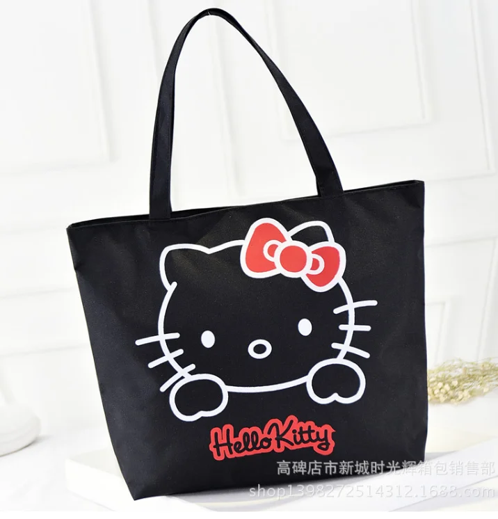5 Холщовая Сумка с принтом Hello kitty, сумка на плечо, сумочка, XK-10321 - Цвет: 5