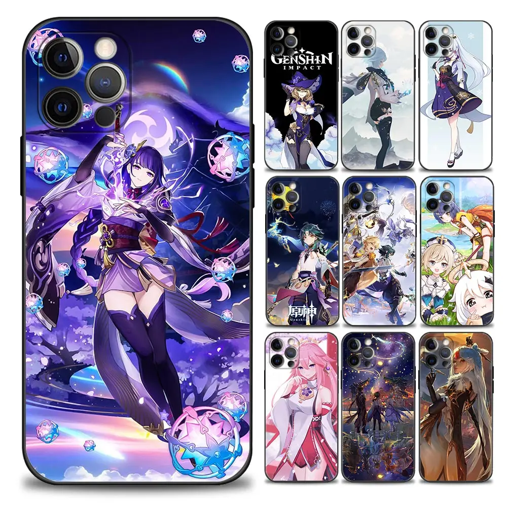 

Genshin Impact Phone Case for iPhone 11 12 13 Pro Max 7 8 SE XR XS Max 5 5s 6 6s Plus Soft Silicone Cover Coque Funda Capa