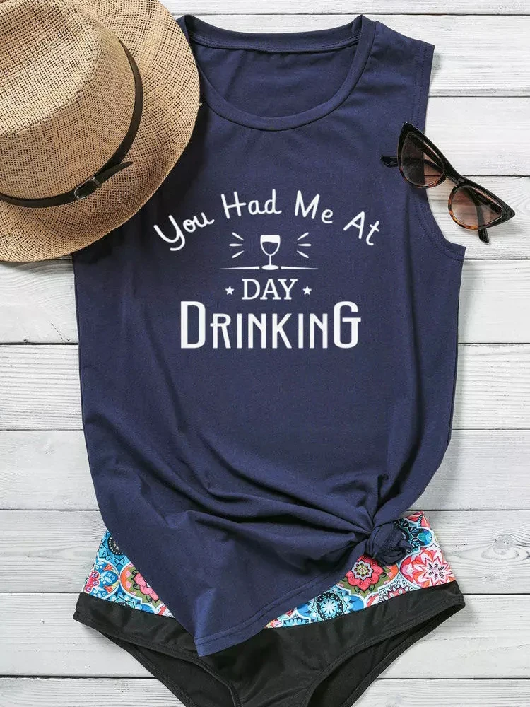 

Letter Print T-Shirt Women's Tees Harajukua Style Casual Tops Oversize O-Neck Loose Female Sleeveless Tank