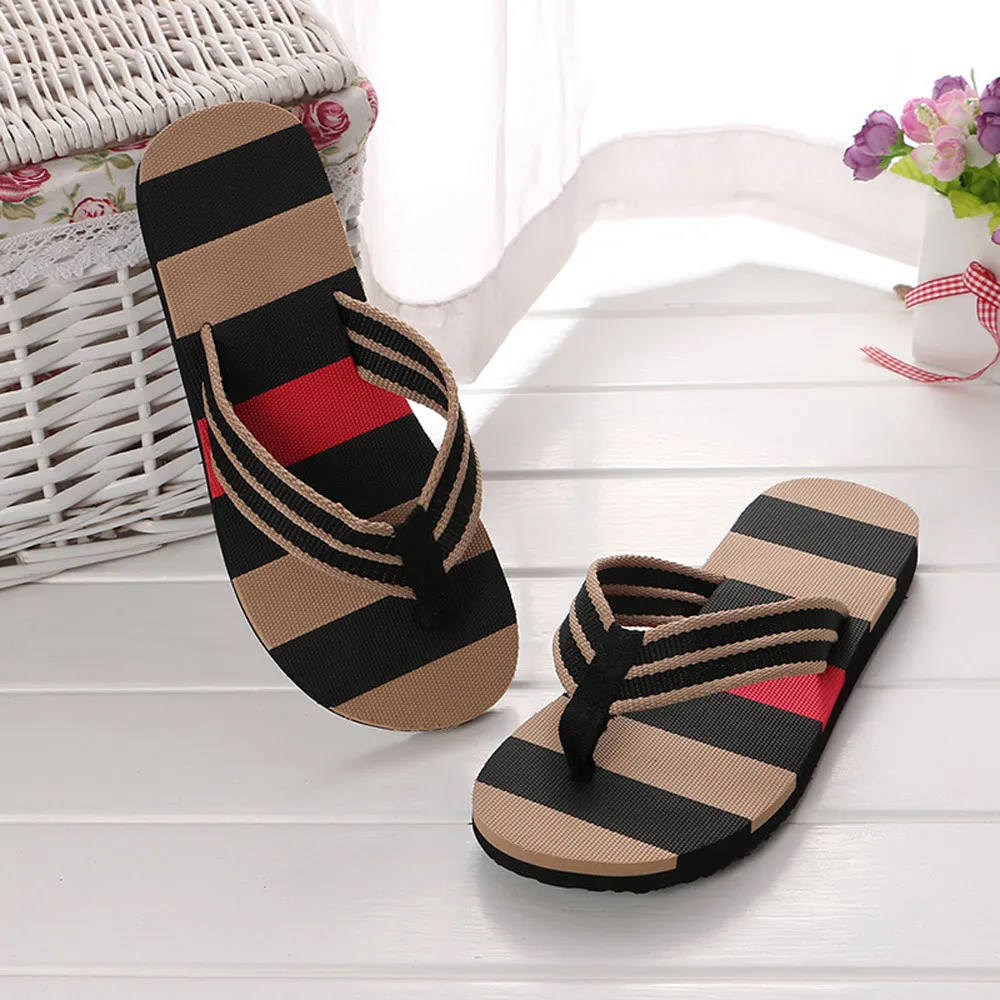 

2021 Men's Solid Color Big Size Unisex Summer Classic Sandals Men Lightweight Flat Slippers Beach Shoes 16