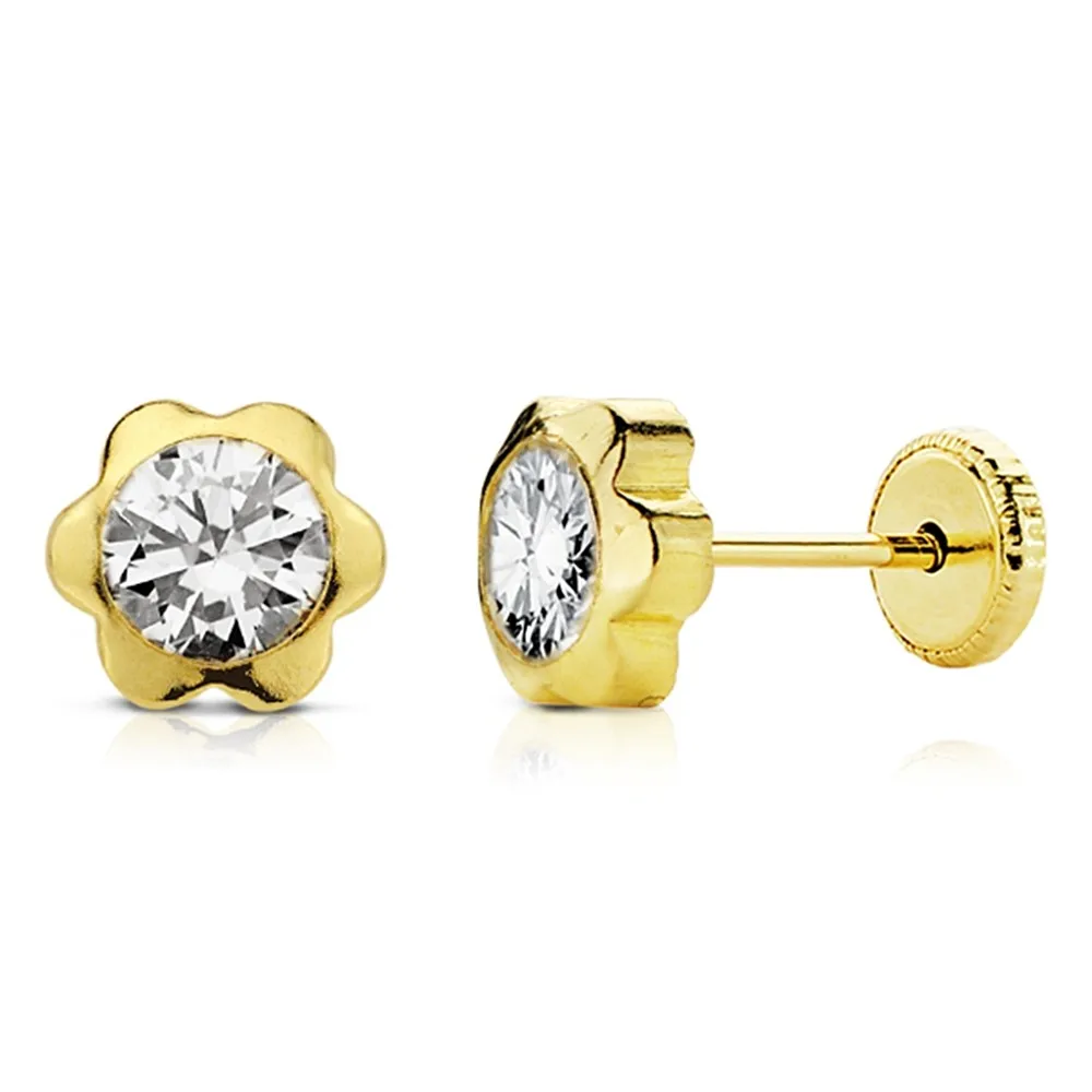 Серьги 18k gold girl 6 мм. Reason Daisy lisa фианит [AB9389]|Серьги-гвоздики| |