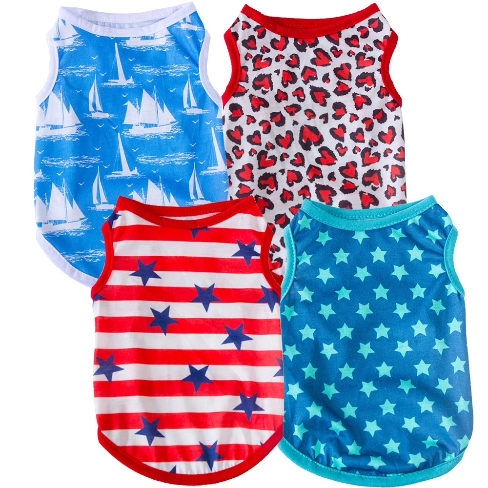 

Thin Puppy Clothes For Small Medium Dogs Summer Cooling Vest T Shirt Pet Clothing For Cat, French Bulldog, Chihuahua