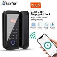 tuya app control sliding lock fingerprint smart lock bluetooth 13 56mhz rfid electronic single double door lock