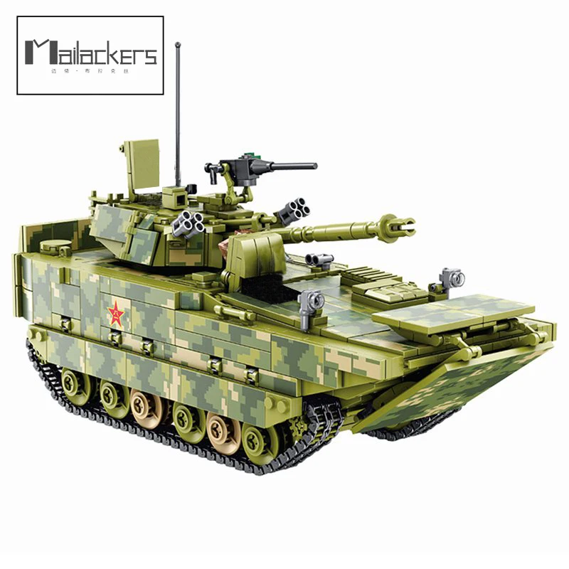 

Mailackers ZBD-05 типа амфибия, боевой автомобиль, модель, строительные блоки, игрушки для детей, нажав блоки, фигурки, наборы