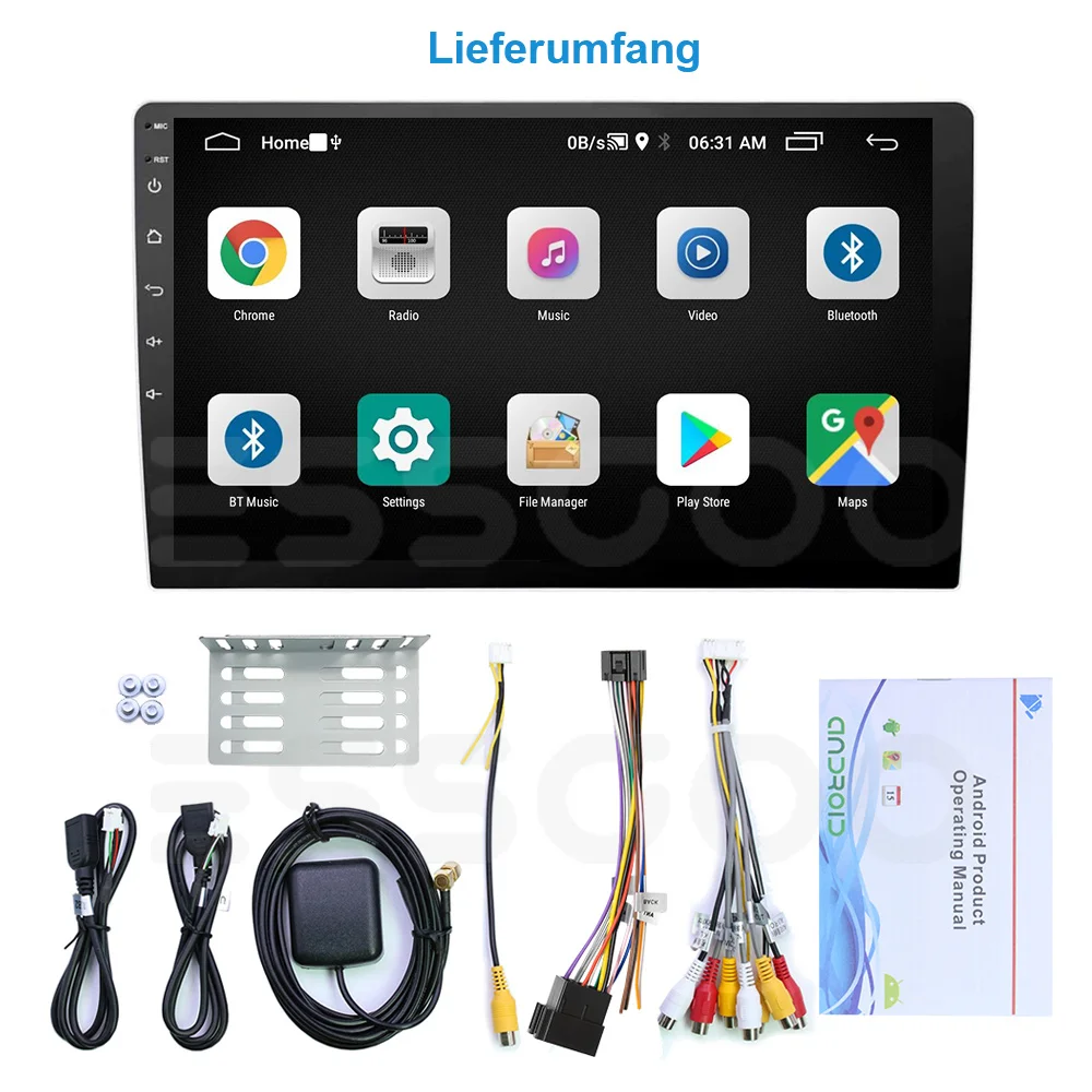 Автомагнитола ESSGOO, 2 Din, 9 дюймов, 10 дюймов, GPS, Bluetooth, 2 + 16 Гб (art.: 3920bdda4ccca) - 3920bdda4ccca