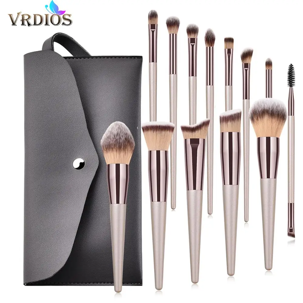 VRDIOS набор кисточки кистей для макияжа глаз лица шампанского Профессиональный