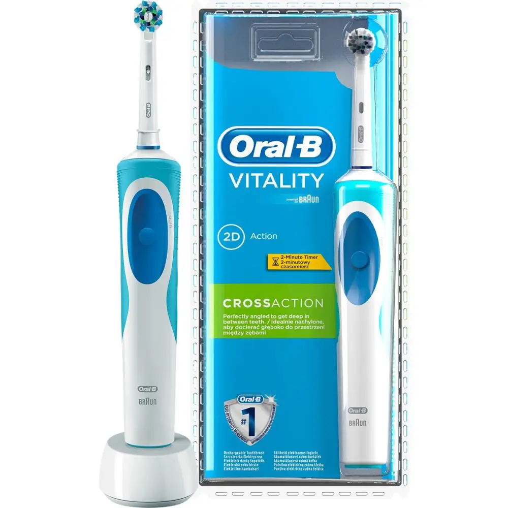 Перезаряжаемая зубная щетка Oral B Vitality (перекрестная головка)|Электрические