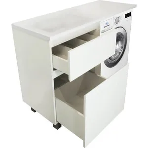Cabinet with Estet Dallas Luxury 130L Outdoor under the washing machine white (FR-00002267) For bathroom Vanities Fixture Home Improvement |