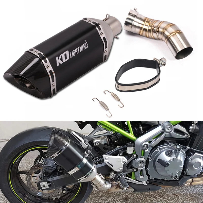 2019 и раньше Z900 ниндзя выхлопная труба мотоциклетные средние ходовые трубки 51 мм
