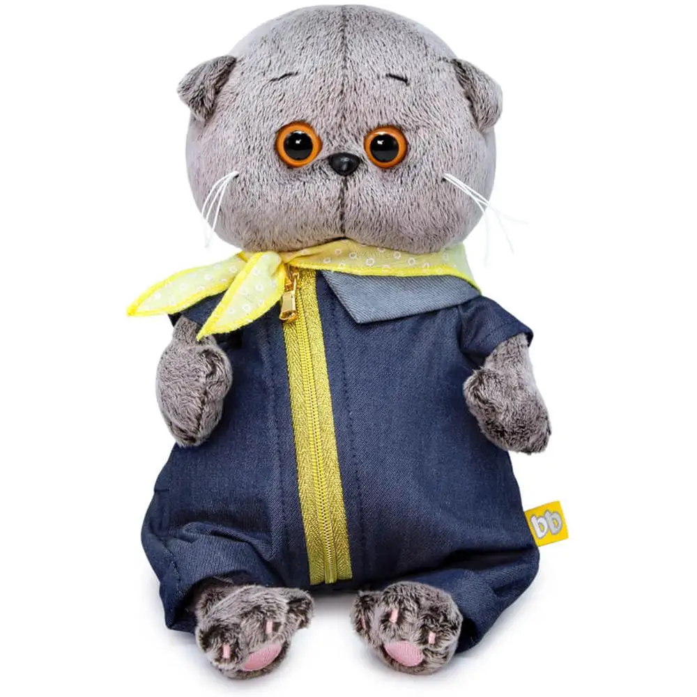 Budi Basa Basik & Co Басик BABY в джинсовом комбинезоне 20 см | Stuffed Plush Animals