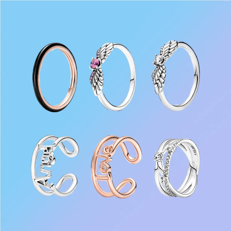 

Оригинальное весеннее кольцо из серебра 2022 пробы 1:1 высокого качества, блестящее романтическое кольцо