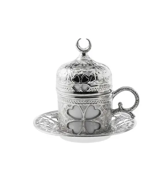 

Silver Clover Porcelain Cup, THAT WILL FIT YOUR HOME AND YOUR ROOM WITH ITS EXCELLENT PATTERN FREE SHİPPİNG