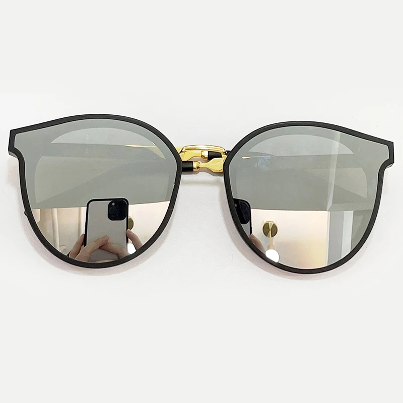 

2021 New Fashion Round Multicolor Women Men Sunglasses Alloy Frame Mirror Gradient Lens Eyewear Oculos De Sol Feminino