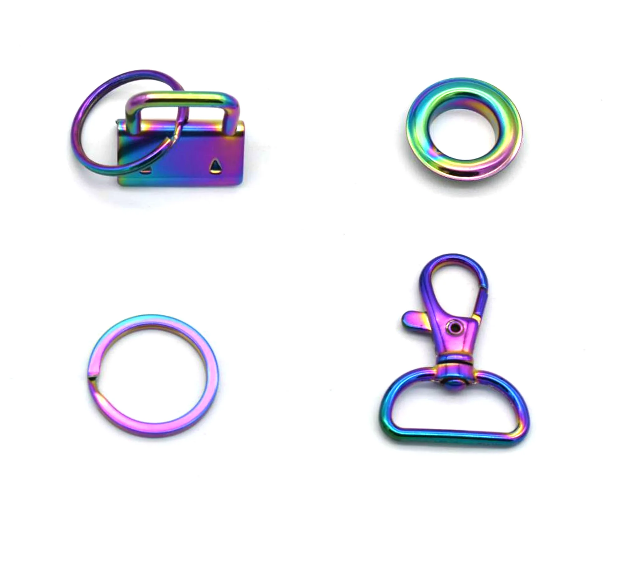 

Rainbow Pin Buckle Adjustable Buckle Eyelets Key Fob Metal Release Rectangular Buckle for Belt Sliding Buckle DIY Accessories