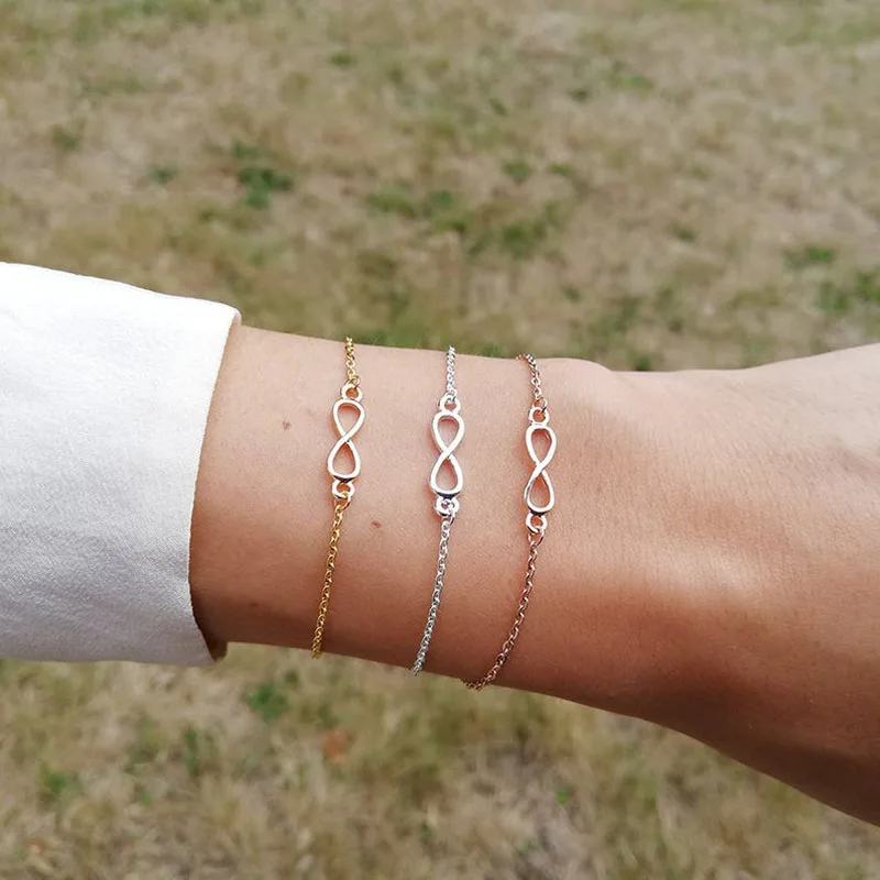 Минималистичный браслет значок бесконечности Life Hope Женские Ювелирные изделия