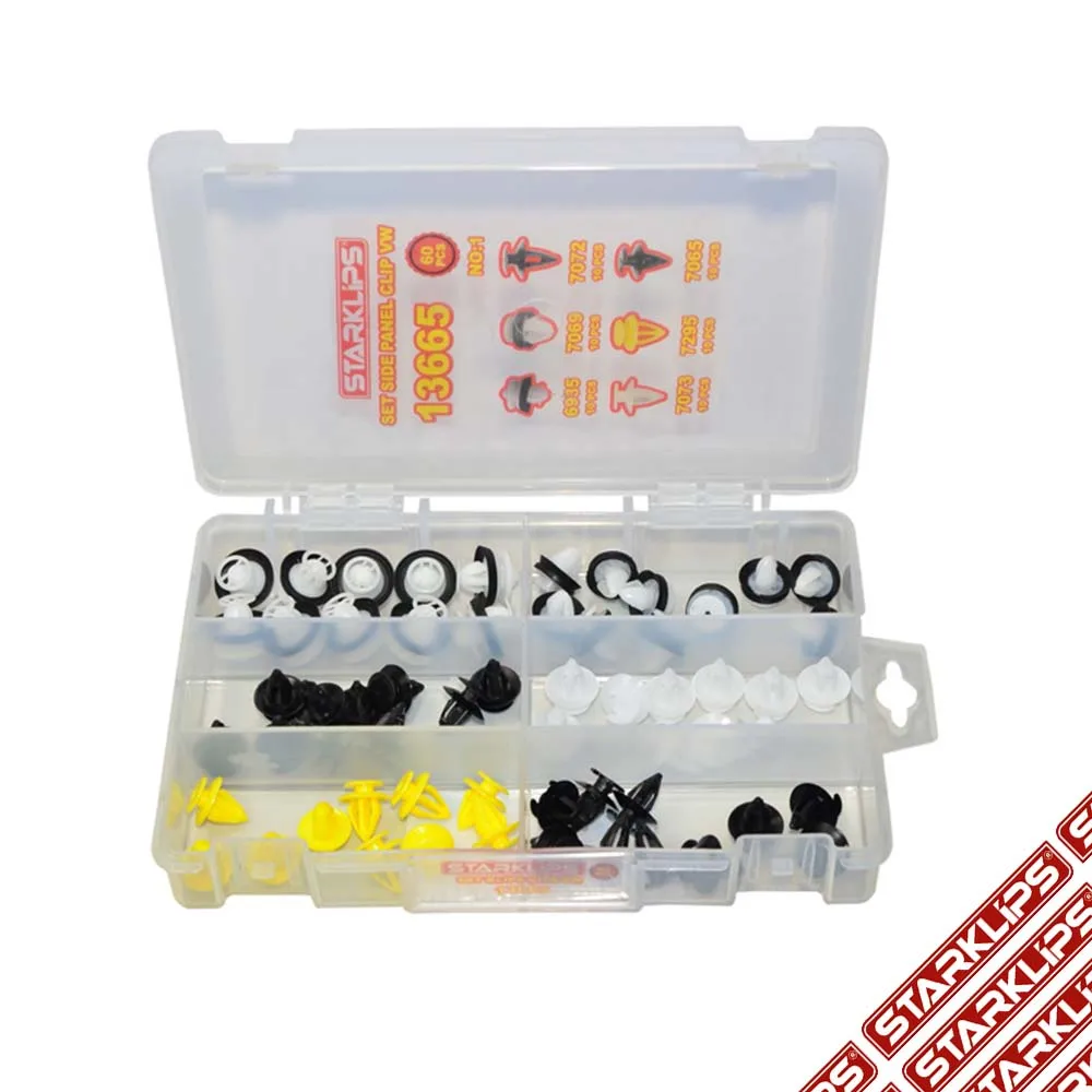 

Vw Slat Clip Set 60 Piece Bag No-1 + Car fastener for-Push Pin-Trim Rivet