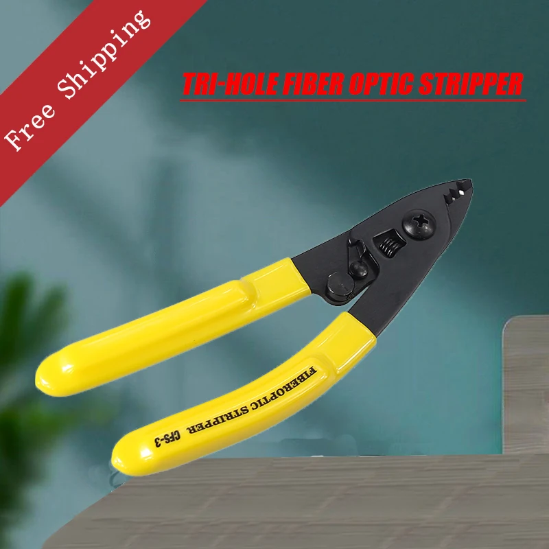 Free Shipping 5PCS/Lot Fiber Stripping Pliers F11301T FIS Tri-Hole Fiber Optic Stripper Miller Wire Stripper