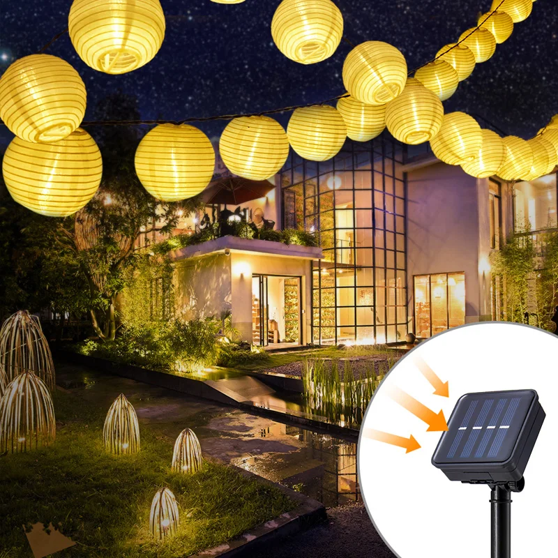 

Vimite Solar LED Lantern Lamps Garland Lights Solar Powered Fairy Lamp Outdoor Lighting For Garden Fence Yard Wedding Decor Gift
