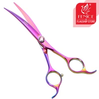 fenice 6 5 inch curved grooming scissors purple dog hair trimming tool dog shear supplies