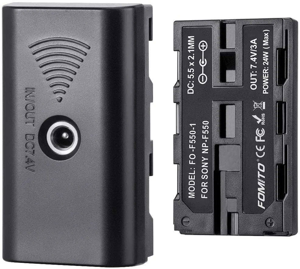 Fomito искусственная батарея с кабелем питания постоянного тока 7,4 В для Φ F750 F550 для монитора камеры Neewer F100 FEELWORLD FW568 светодиодный CN160