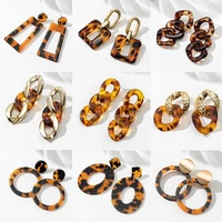 bohemian geometric dangle drop earrings for women boho brincos acrylic pendant earrings fashion jewelry unusual earrings
