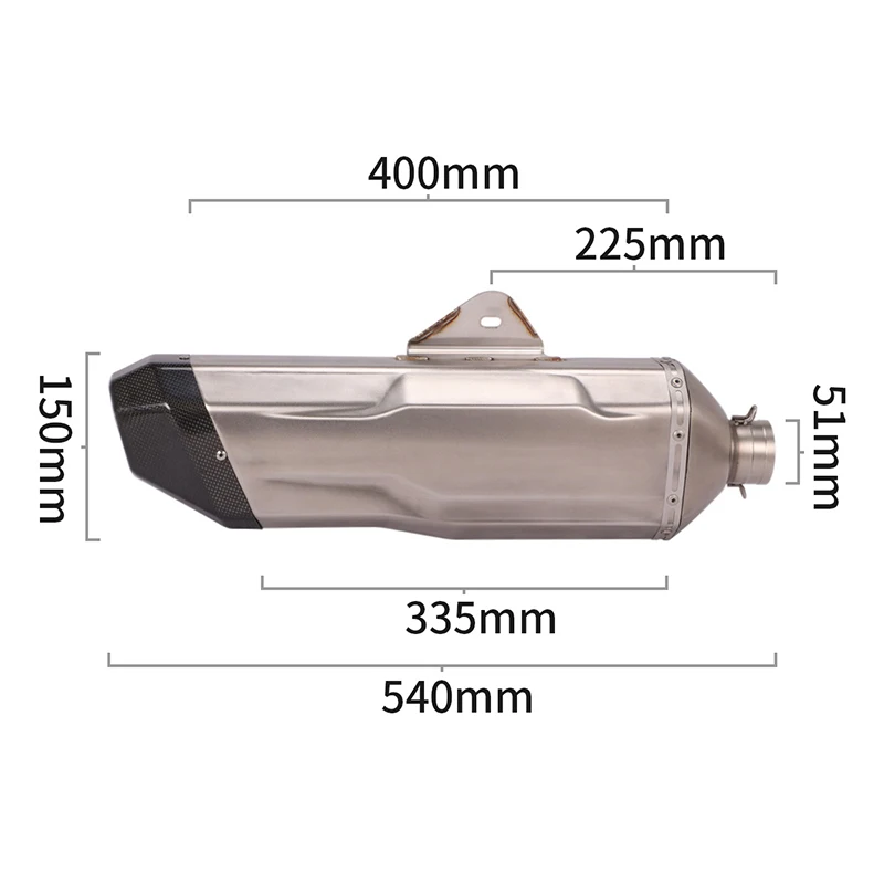 

38-51mm Motorcycle Exhaust Pipe Silencer Escape Muffler Exhaust Pipe for Racing Dirt Bike ATV