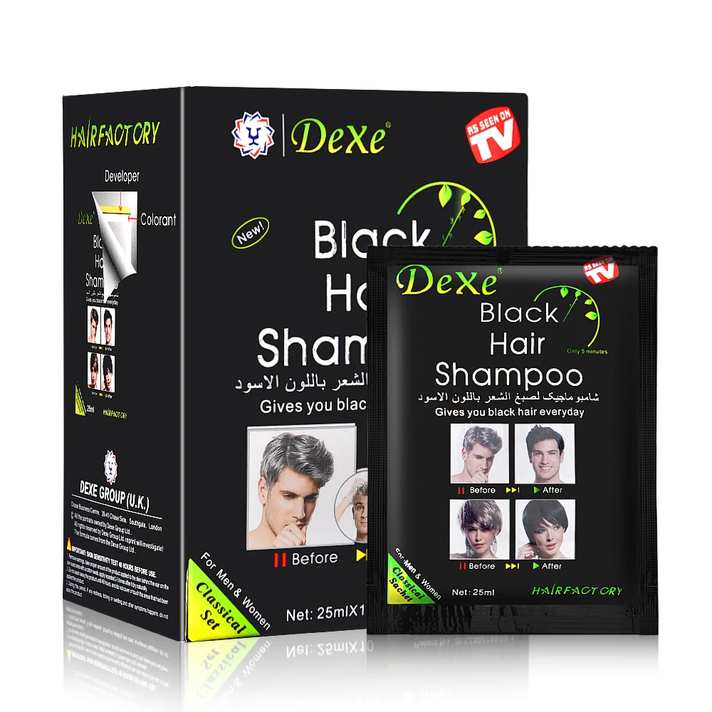 Dexe Siyah shampuan Seti 25 мл X 10 süyahlatan dogan bandrollchen|Шампуни| |