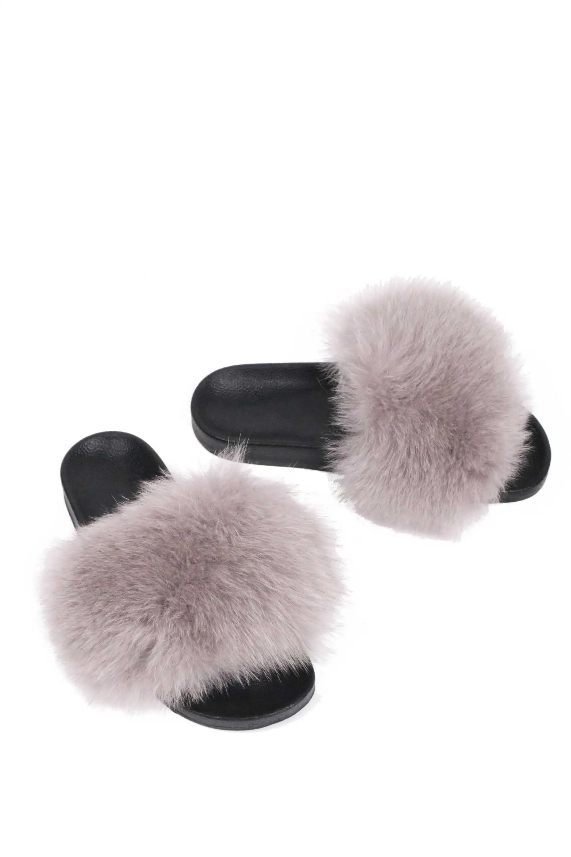 

MODAQUEEN Store women casual fluffy slippers With Fur Flat Non-Slip genuine fox fur accesory slipper free shipping furry sliders