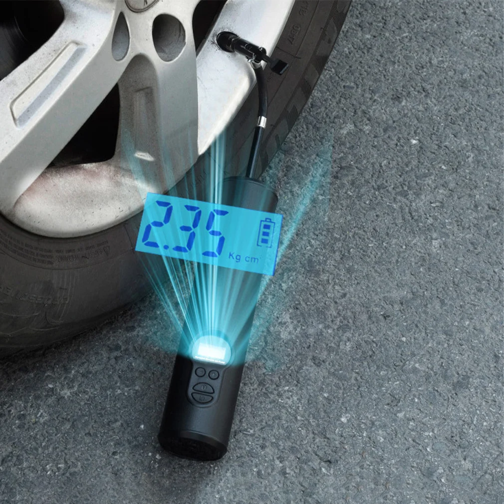 Barato Bomba De Aire Eléctrica Inalámbrica, Minicompresor De Aire Portátil Recargable, Bomba Inflable Con Lámpara LED, Bola Para Bicicleta, Coche Y Motocicleta