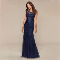 laxsesu blue mother of the bride dresses mermaid beaded lace long evening dresses 2022 wedding guest gowns full length
