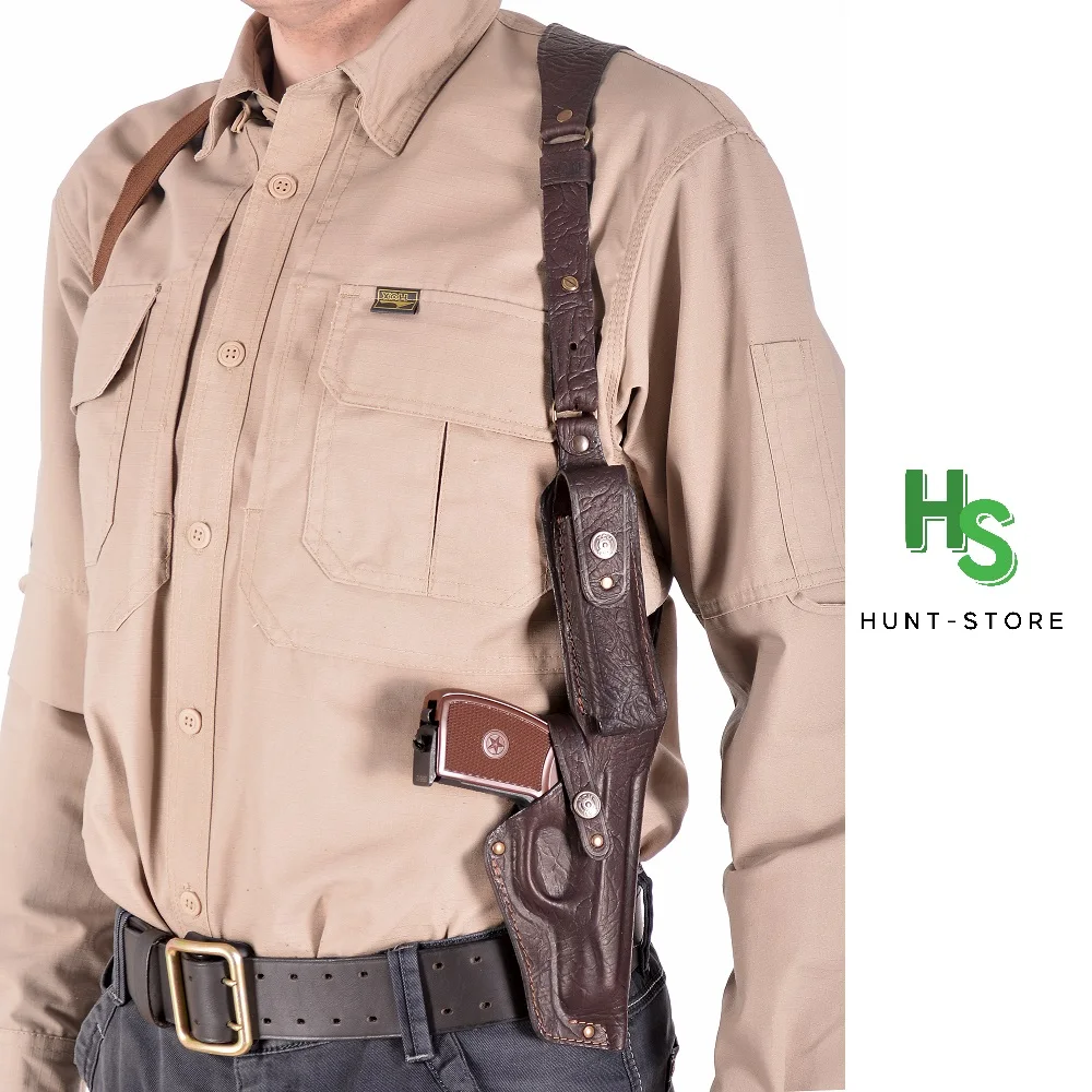 Кобура Агент оперативная вертикальная ПМ Натуральная кожа (пистолет Макарова)