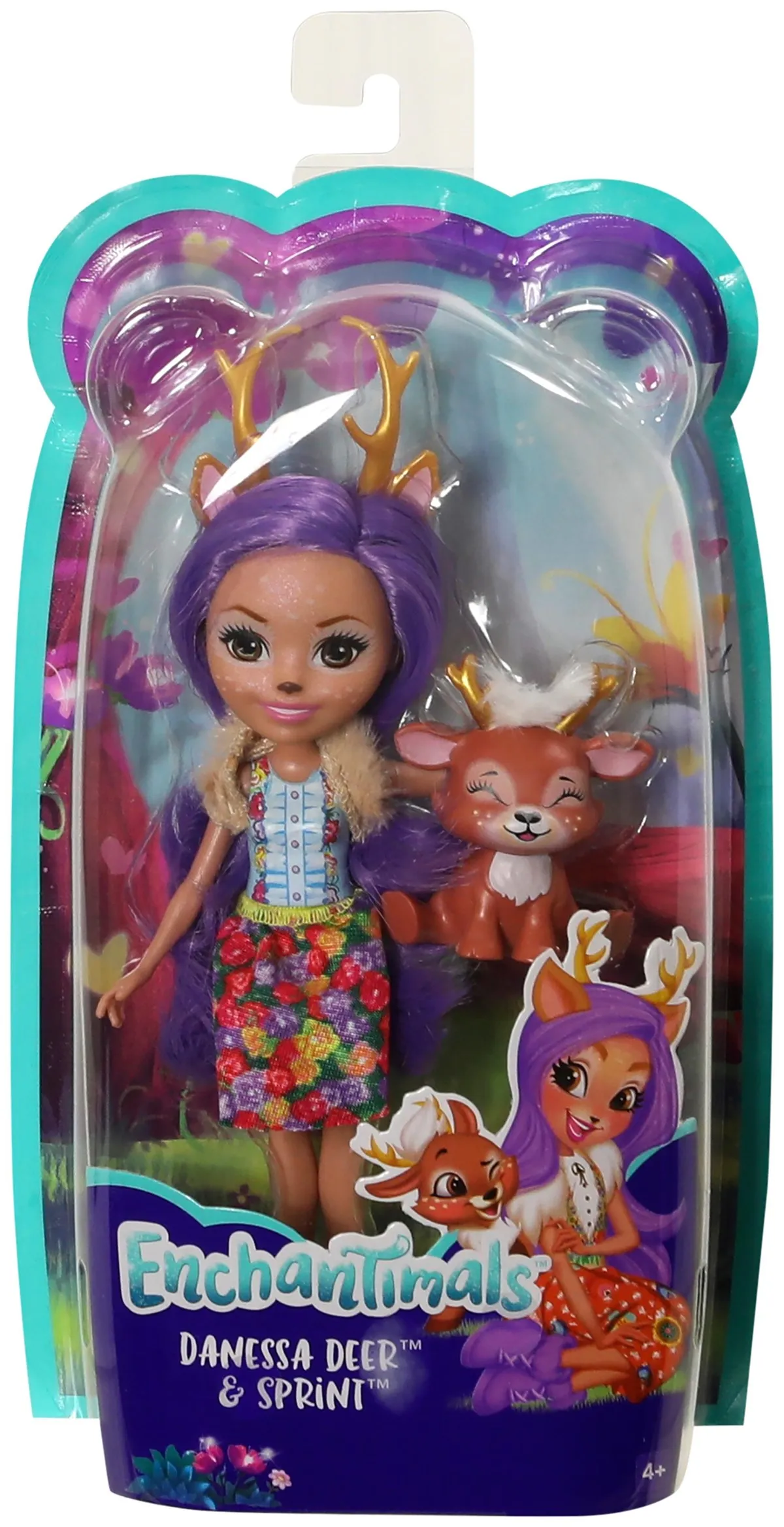 Enchantimals Кукольная база с питомцем danessa deer and sprint fxm75 mattel оригинальная кукла Куклы