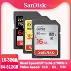 Карта памяти SanDisk Extreme Pro SDHCSDXC, SD-карта 32 ГБ, 64 ГБ, 128 ГБ, 256 ГБ, класс 10, U1, U3, 4K, 16 ГБ, 512 ГБ, флеш-карта памяти для камеры