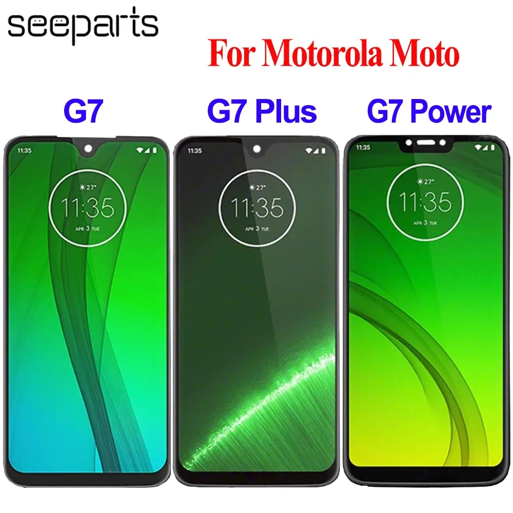 100% Тесты для Moto G7 ЖК-дисплей Экран Дисплей с сенсорным экраном дигитайзер замена