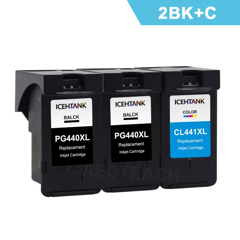 2BK1C Aecteach заправка чернильный картридж для Canon PG 440 CL 441 XL PG440 PG-440 для Canon Pixma MG3240 MG3540 MG4240 MG3640 принтер - Цвет: 2BK1C