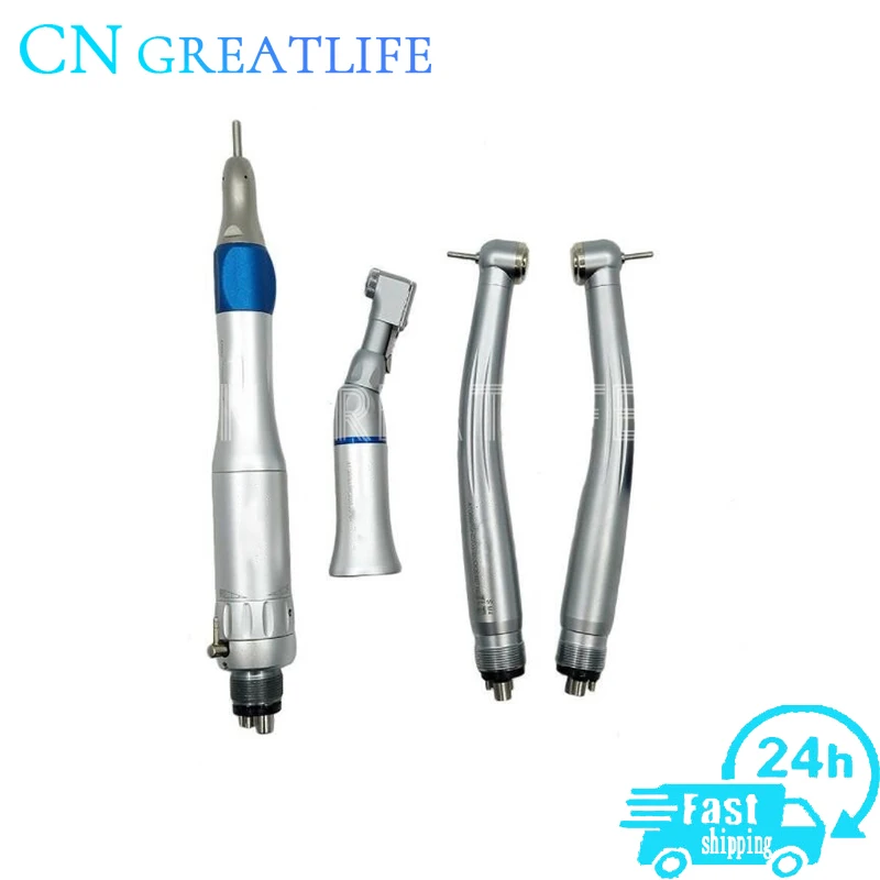 

Poshing Handle Tools NSK Style Ex-203 Dental Push Button Contra Angle Handpiece High Low Speed Handpiece Turbine Kit Set