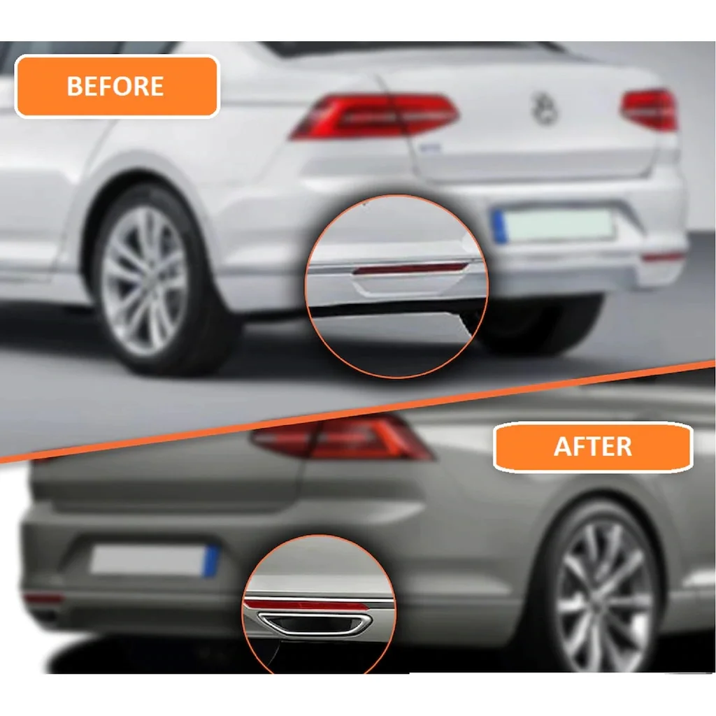 Для Volkswagen Passat B8 2016 2020 хромированный диффузор R LineStill SD высококачественный