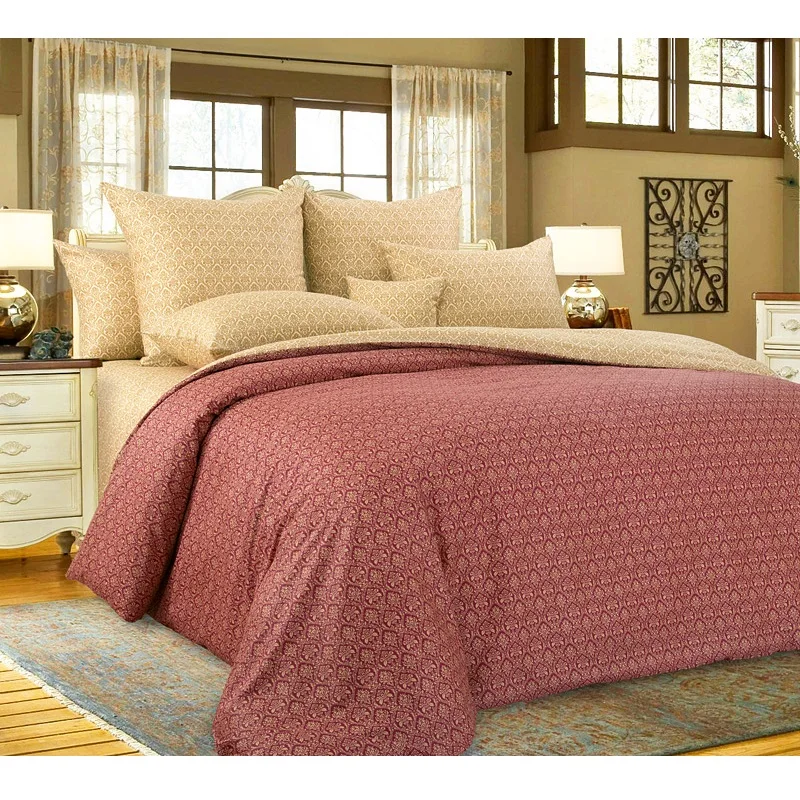 IV Дизайн Этюд кофе коричневый бордо голубой серый Постельное белье из