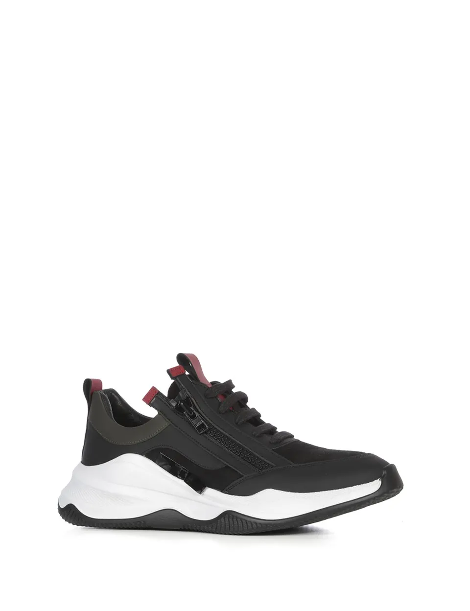 

İLVİ Pars Men's Sneaker Black Suede-Black Taffeta