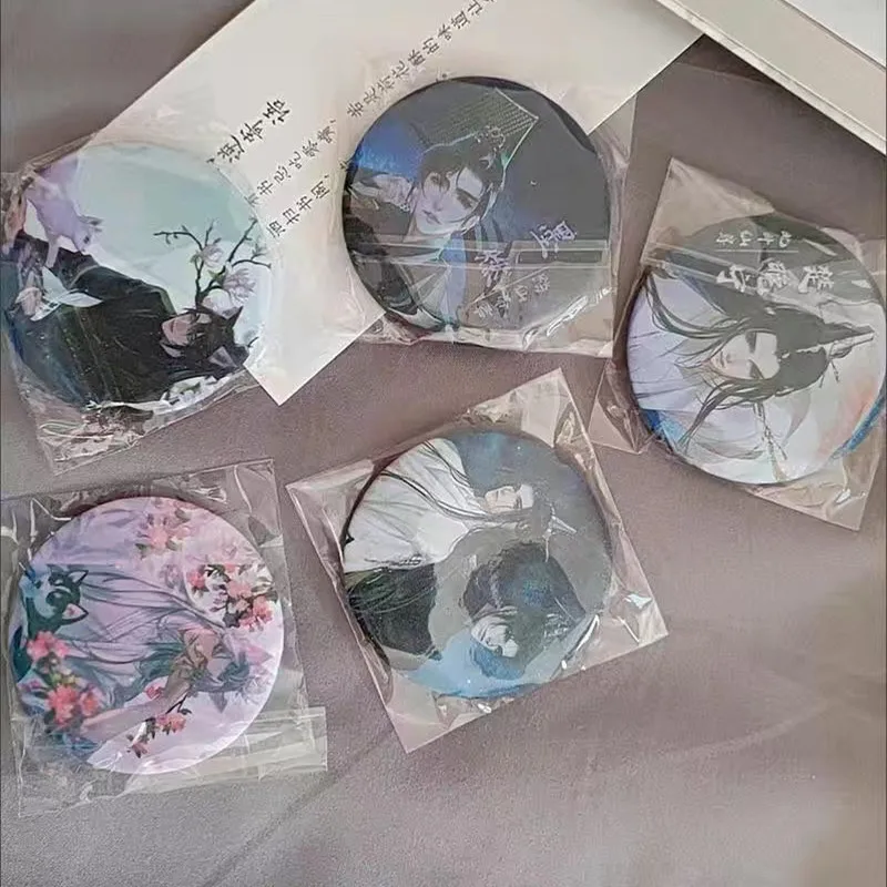 Металлическая брошь хаски и его Белый Кот шизун Chu Wanning Mo Ran значок на рюкзак для