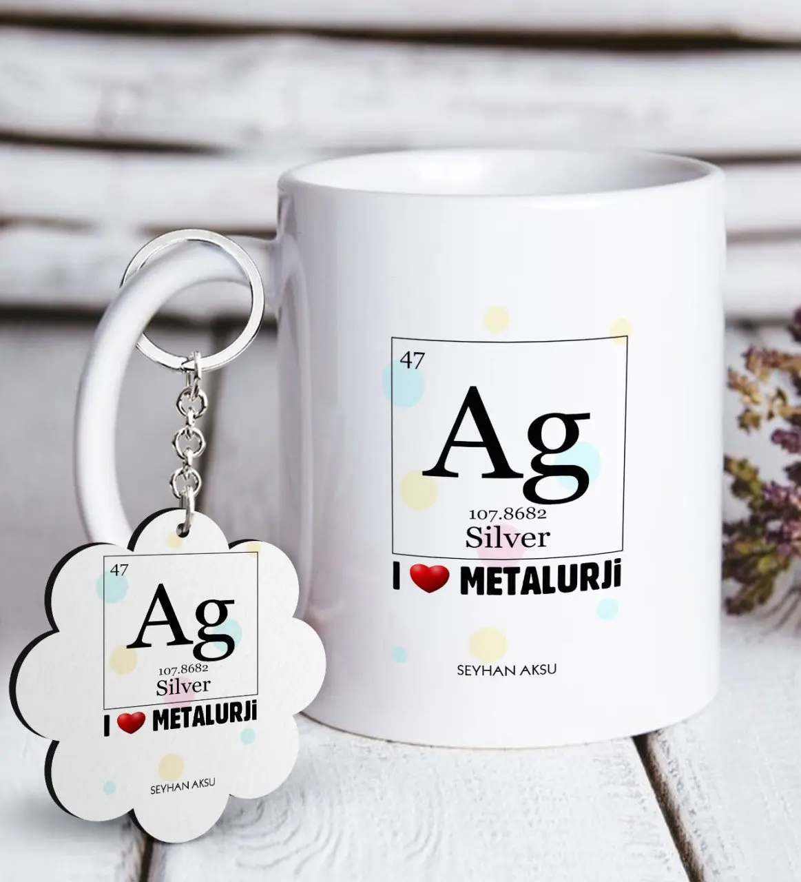 

Personalized Professional Metallurgical Engineer White Mug and Keychain Gift Set