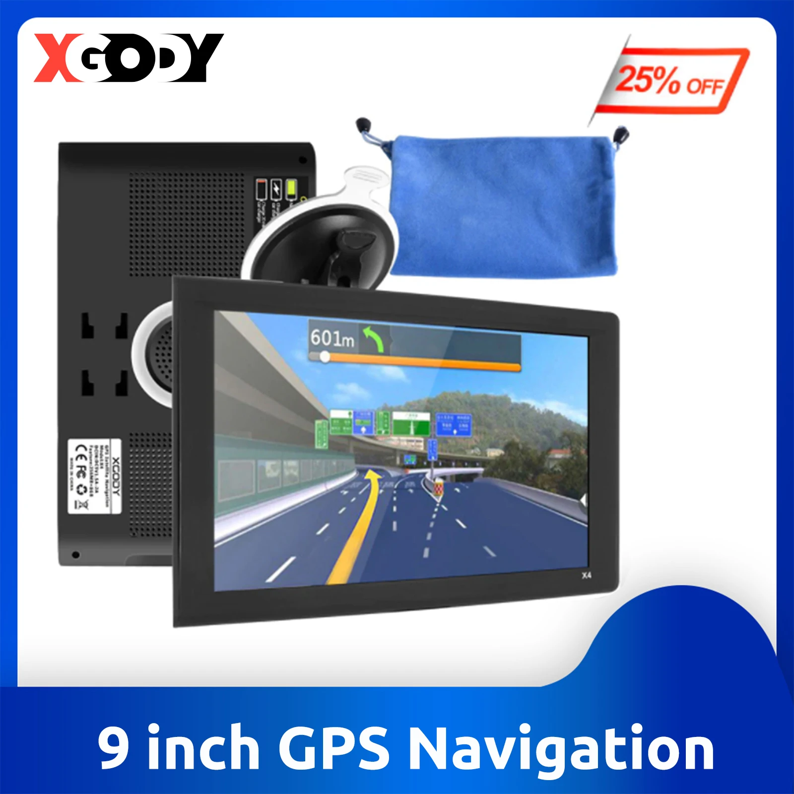 

Автомобильный GPS-навигатор XGODY, 9 дюймов, GPS-навигация для грузовика, сенсорный экран, Bluetooth, 256 Мб + 8 Гб, спутниковая навигация Navitel 2020, Бесплатн...