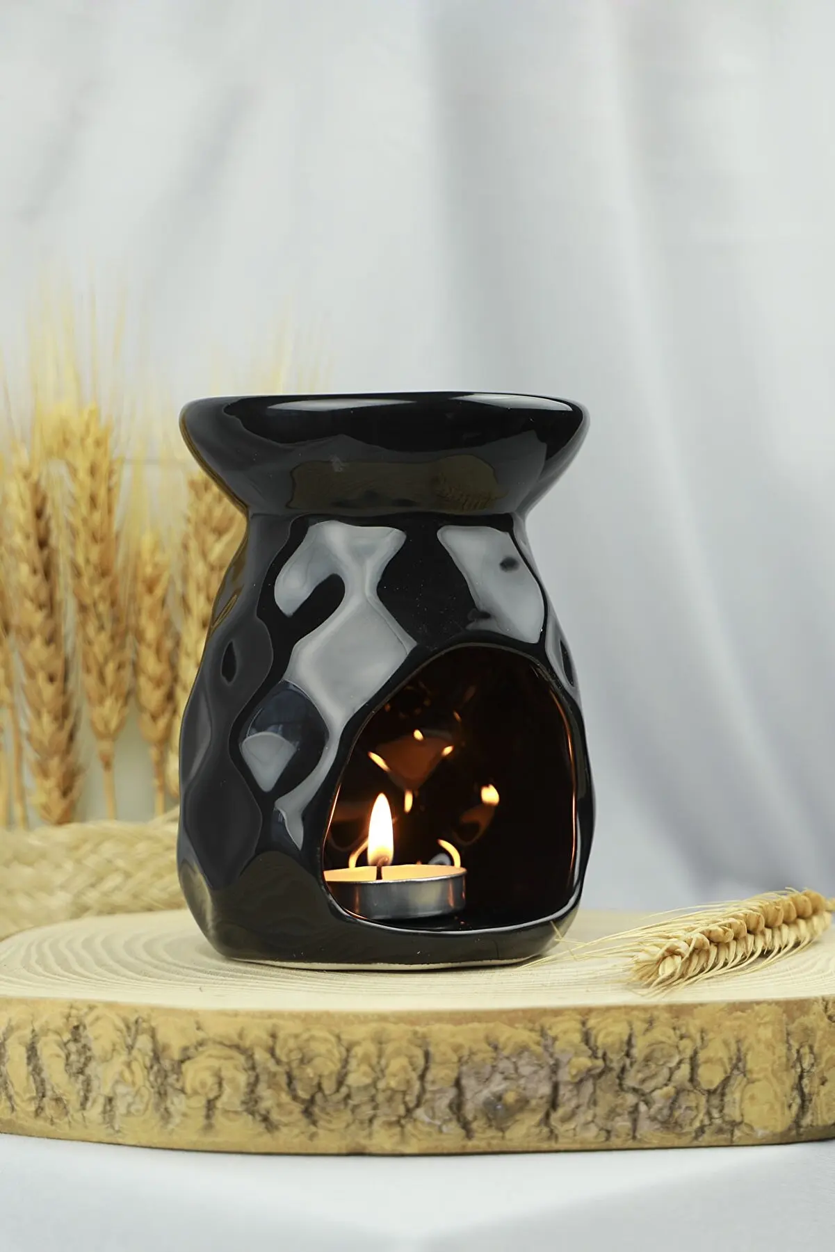 Керамическая курильница ананас Черный Пар снятие стресса Большой Вместительный