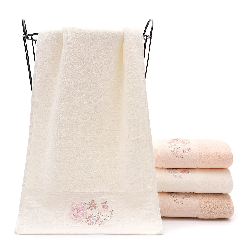 Large Cotton Women Flower Beach Towel Set Face Towel Soft Absorbent Quick Dry Towel Beach Towels for Adults Bathroom Set