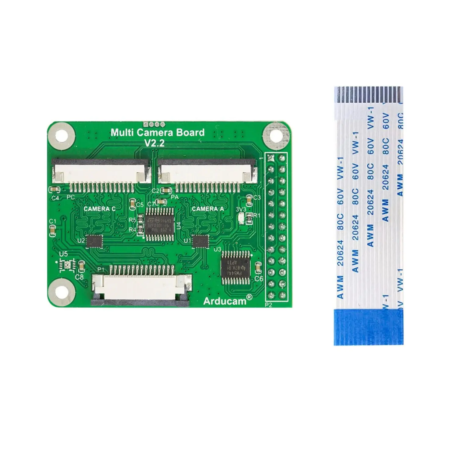 Модуль адаптера для нескольких камер Arducam V2.2 Raspberry Pi 4 B 3B + 3 2 Модель A/B работает с 5MP