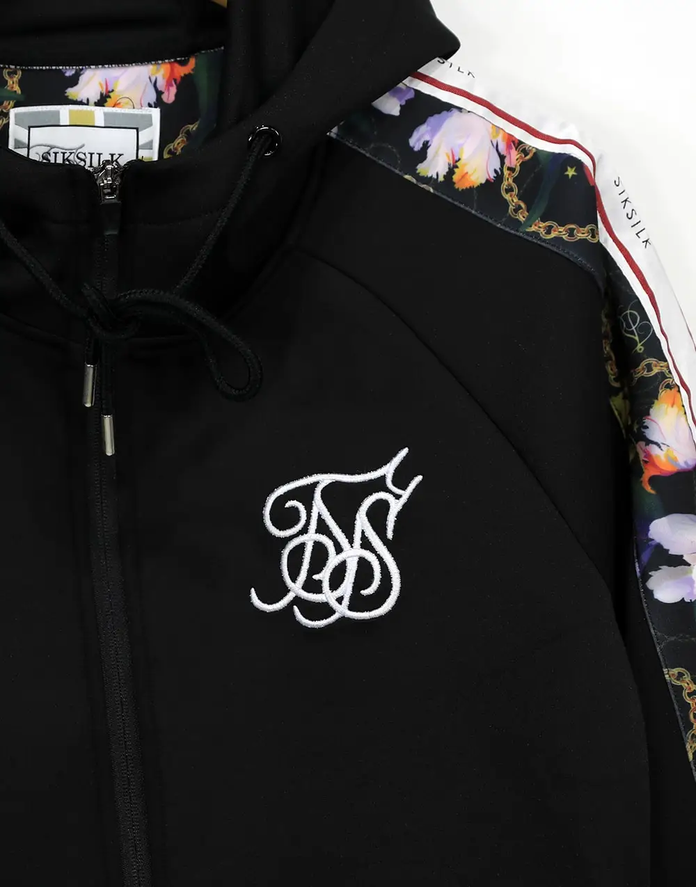 SikSilk Starlite Athlete молния через балахон мужчин спортивный костюм куртка черный