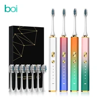 boi 5 modes high frequency vibration gum massage quiet ipx8 waterproof dupont soft bristles smart timer electric toothbrush