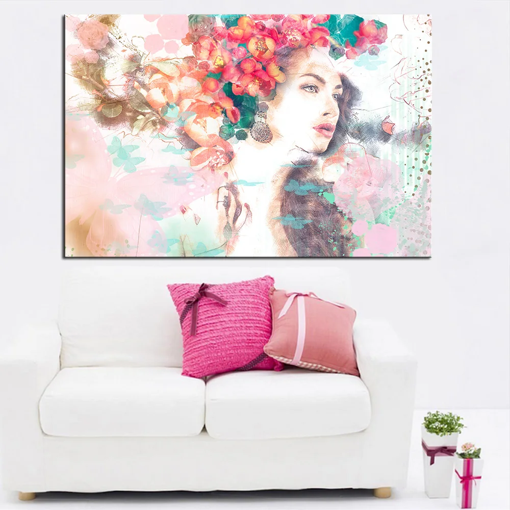Большой размер принт масляная живопись настенная цветок для девочек креативная