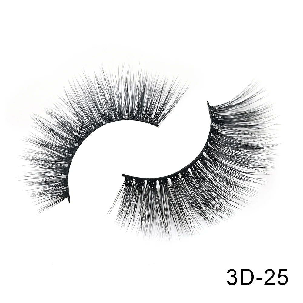 3D-25 6 пар Friholl. m Искусственные норковые ресницы натуральные длинные ресницы ручной работы макияж 25 мм Искусственные норковые ресницы 3D синтетические шелковые накладные ресницы - Цвет: 3D-25