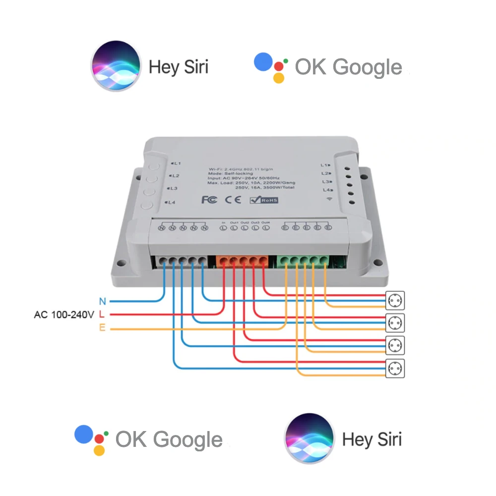 Умный домашний светильник Apple Homekit совместимый TX 433MHz переключатель WiFi